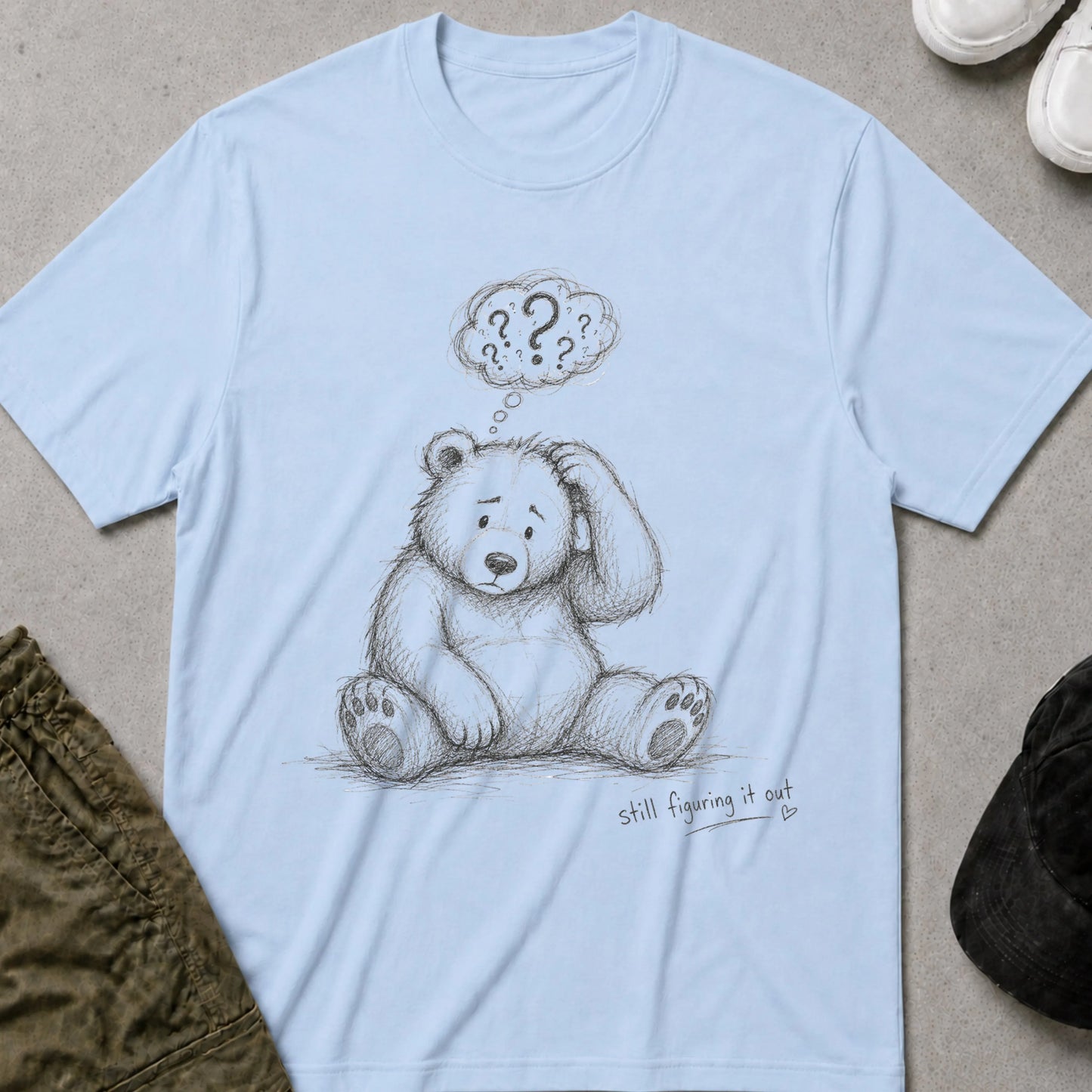 Figuring it Out T-Shirt Light Blue