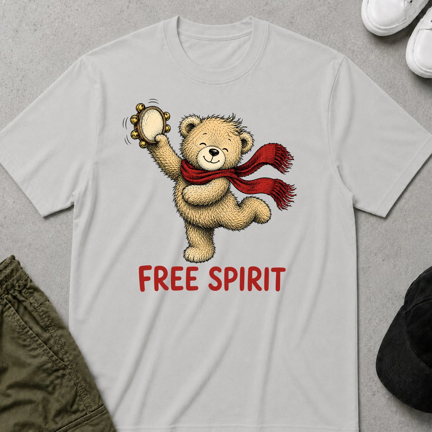 Free Spirit T-Shirt Ice Grey