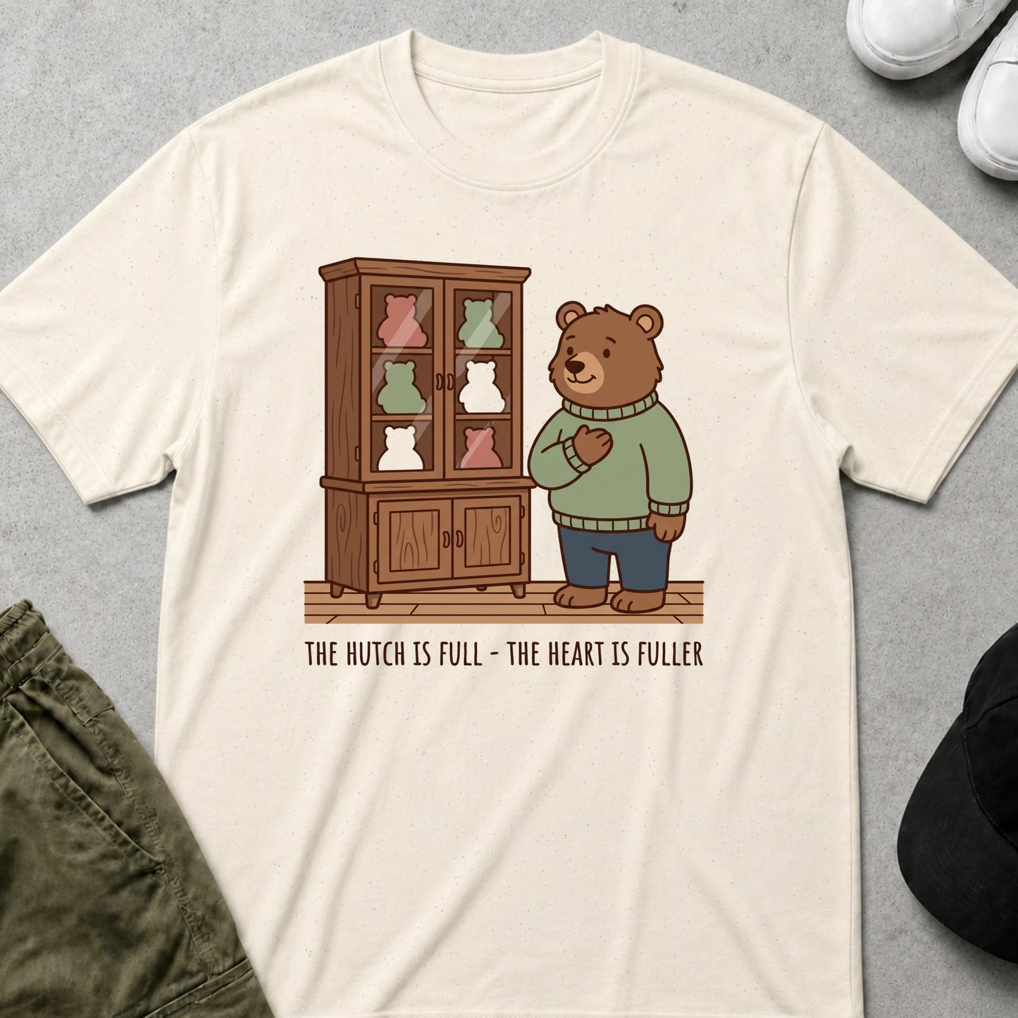 Cool Teds Teddy-Bear Full Heart T-Shirt Natural / S