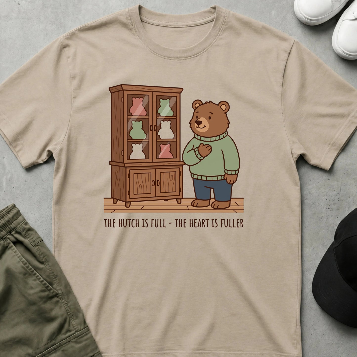 Cool Teds Teddy-Bear Full Heart T-Shirt Sand / S