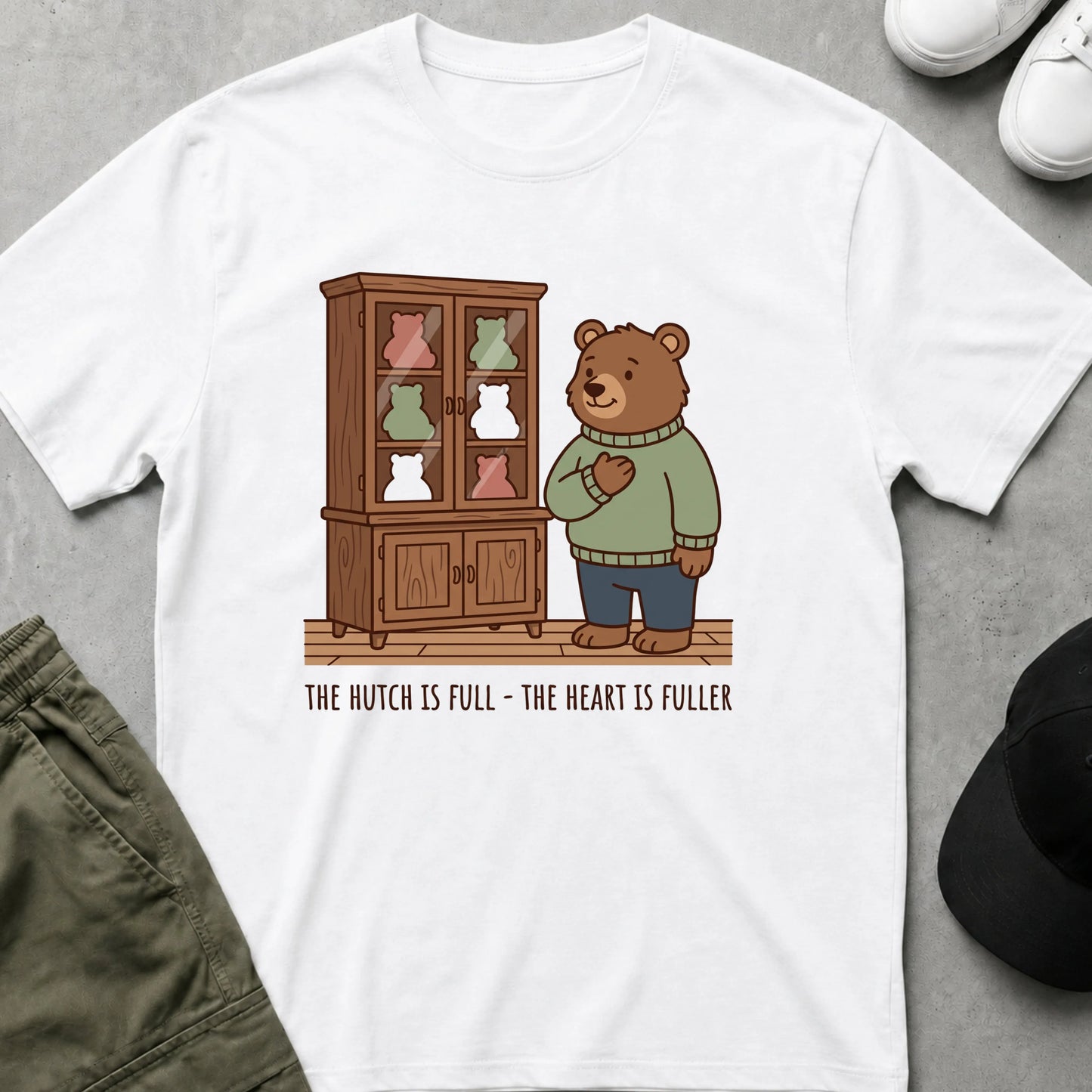 Cool Teds Teddy-Bear Full Heart T-Shirt White / S