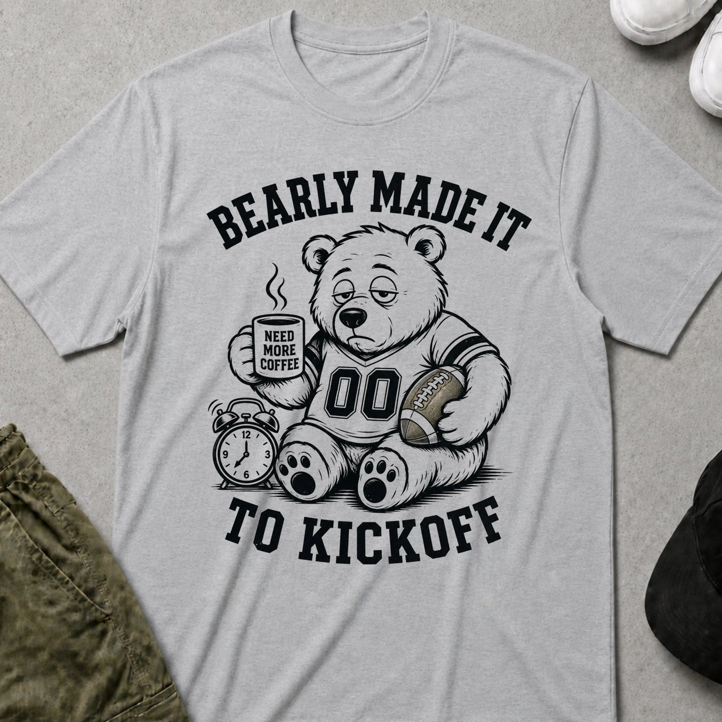 Cool Teds Teddy-Bear Gridiron Gordon T-Shirt Sport Grey / S
