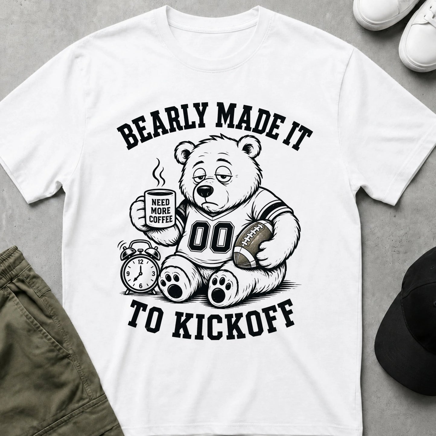Cool Teds Teddy-Bear Gridiron Gordon T-Shirt White / S