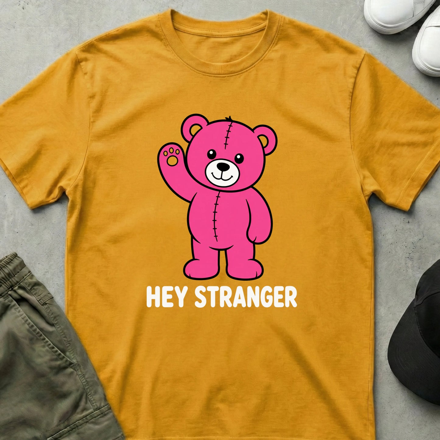 Hey Stranger T-Shirt Gold
