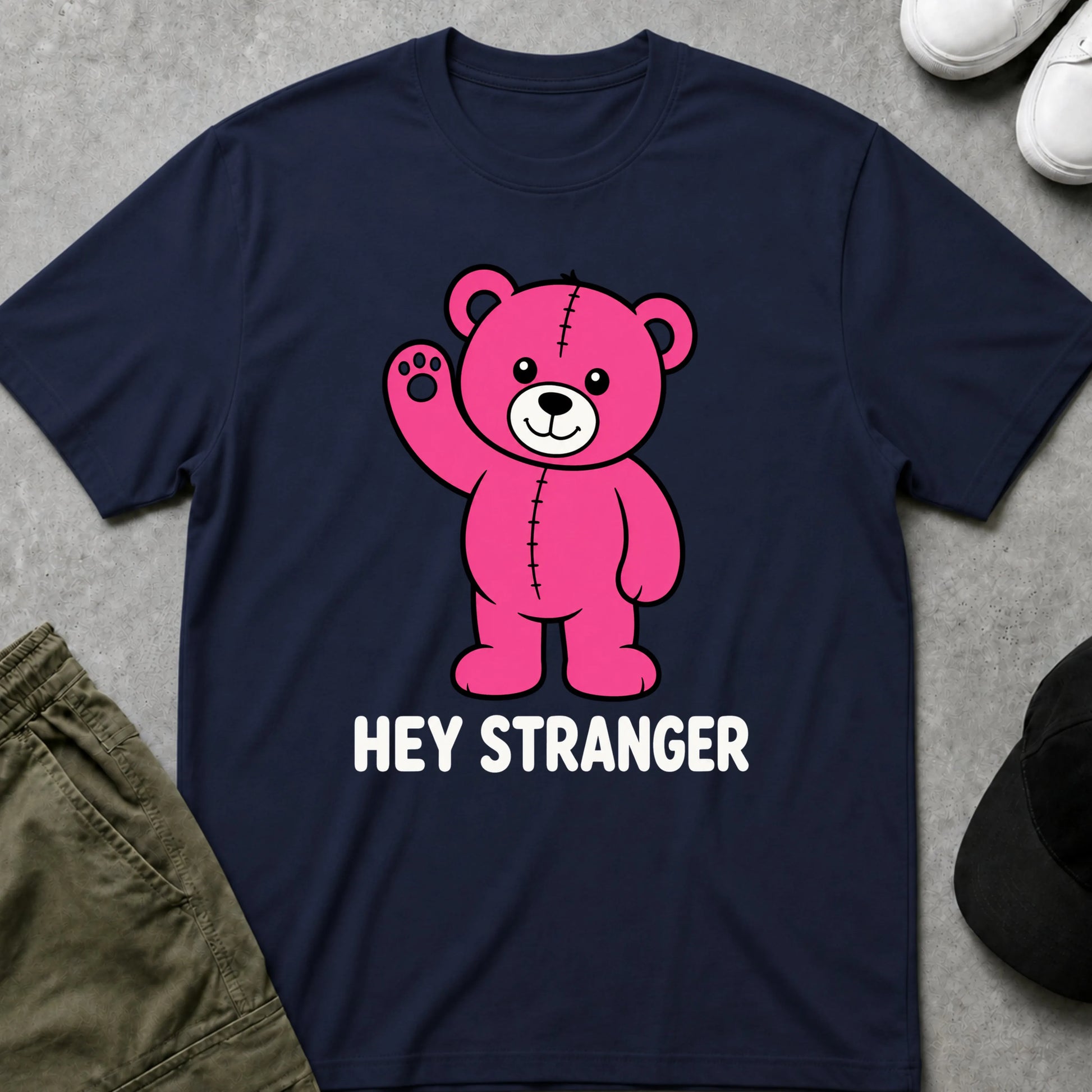 Hey Stranger T-Shirt Navy