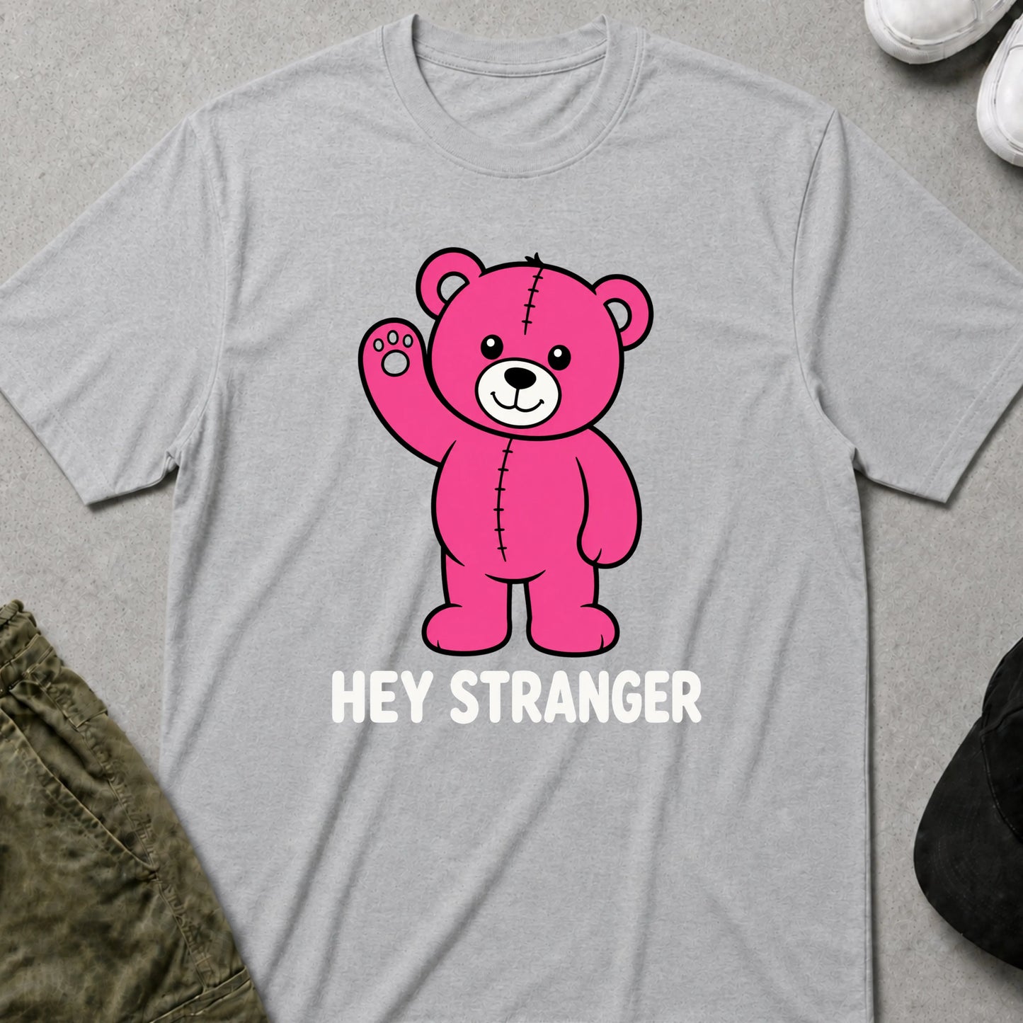 Hey Stranger T-Shirt Sport Grey