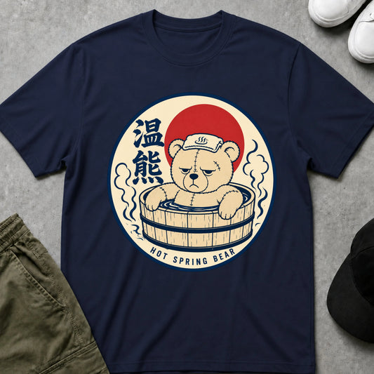 Cool Teds Teddy-Bear Hot Tub Ted T-Shirt Navy / S