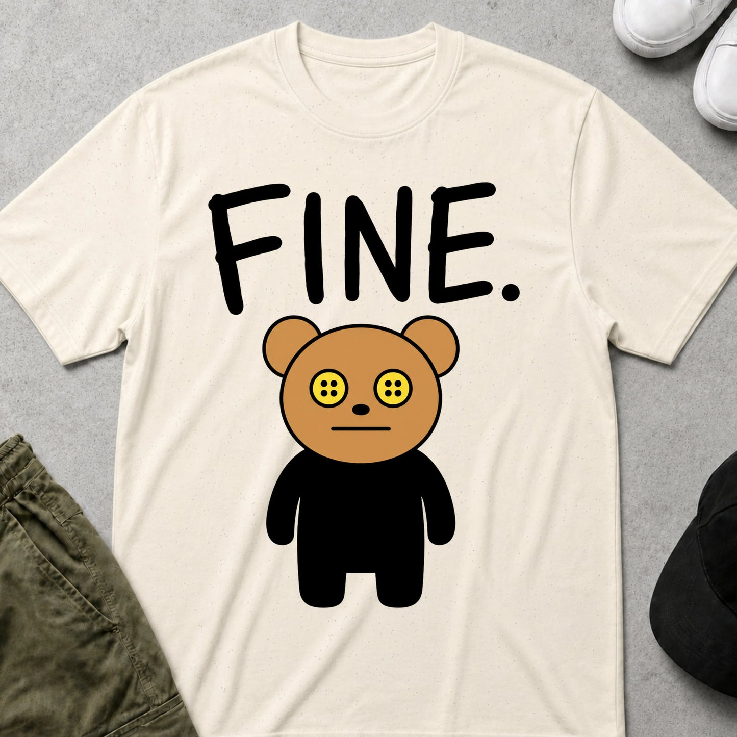 I'm Fine T-Shirt Natural