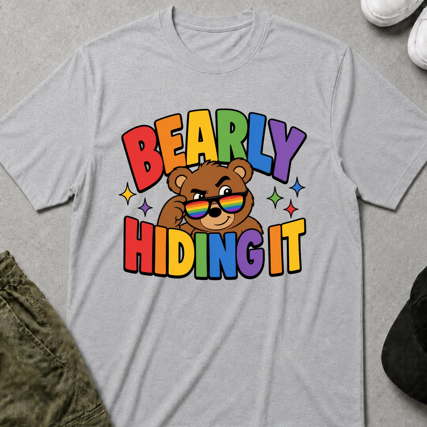 I'm Not Hiding T-Shirt Sport Grey