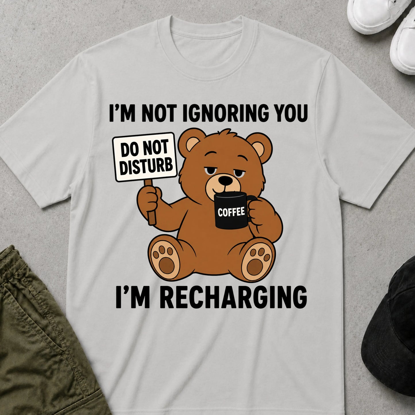 I'm Recharging T-Shirt Ice Grey