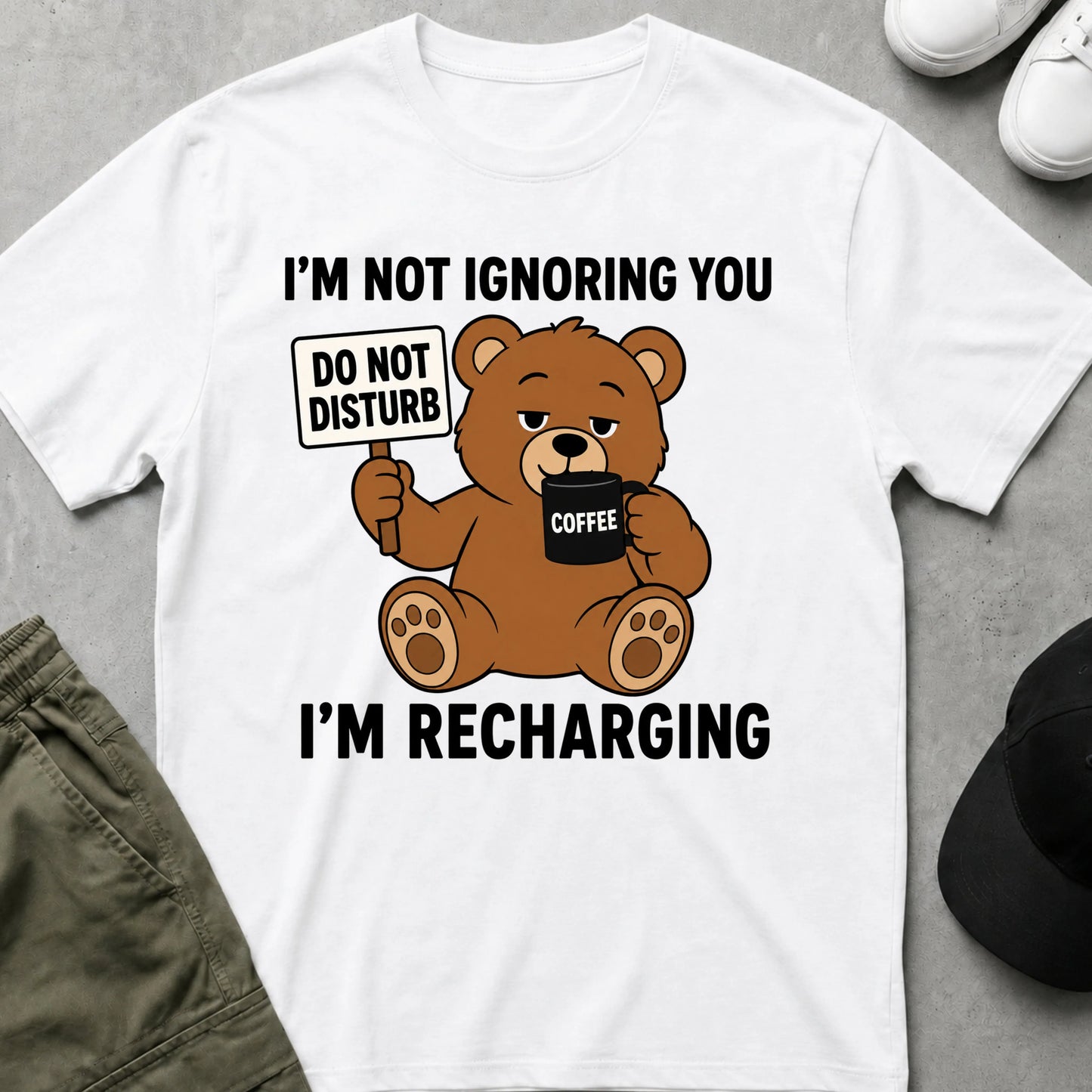 I'm Recharging T-Shirt White