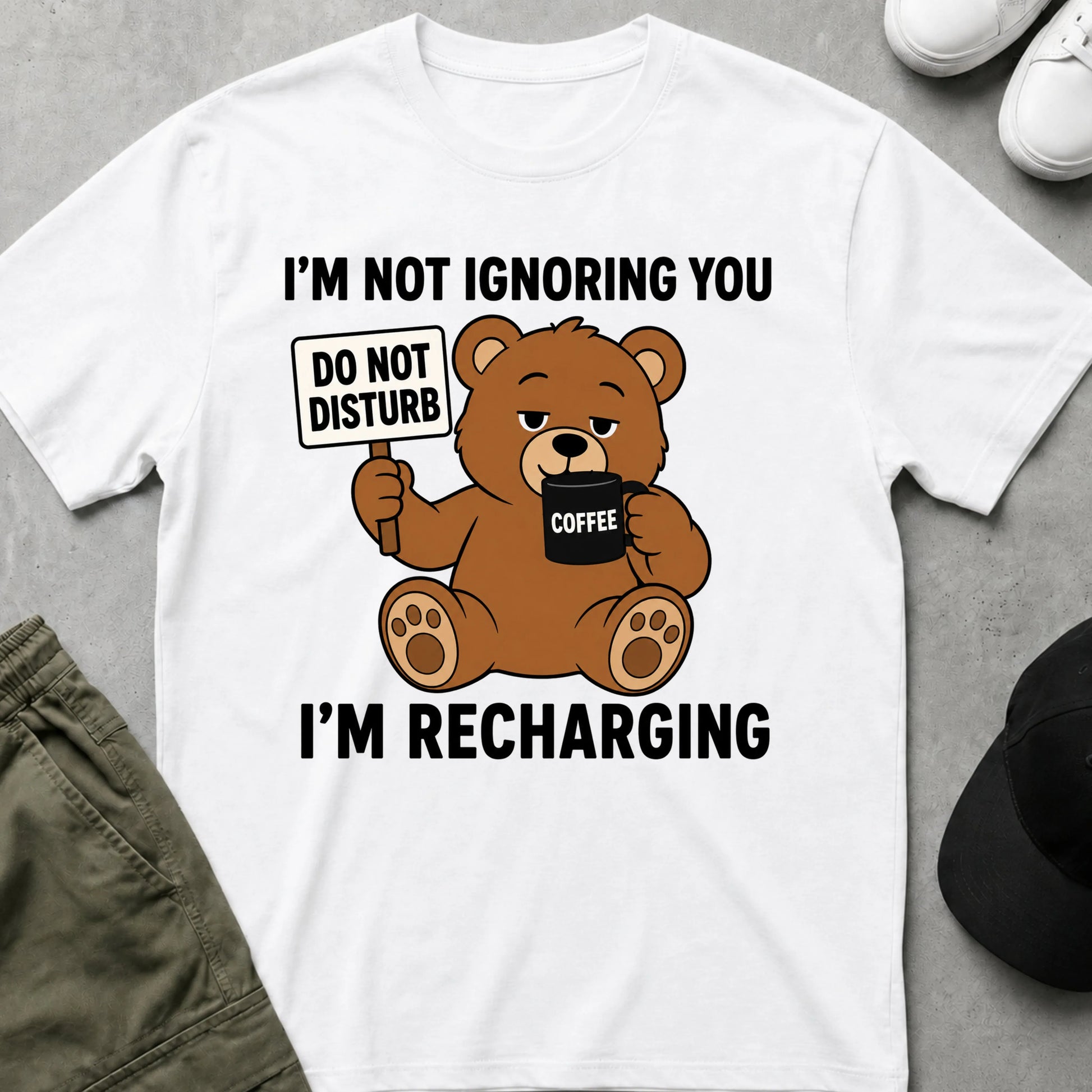 I'm Recharging T-Shirt White