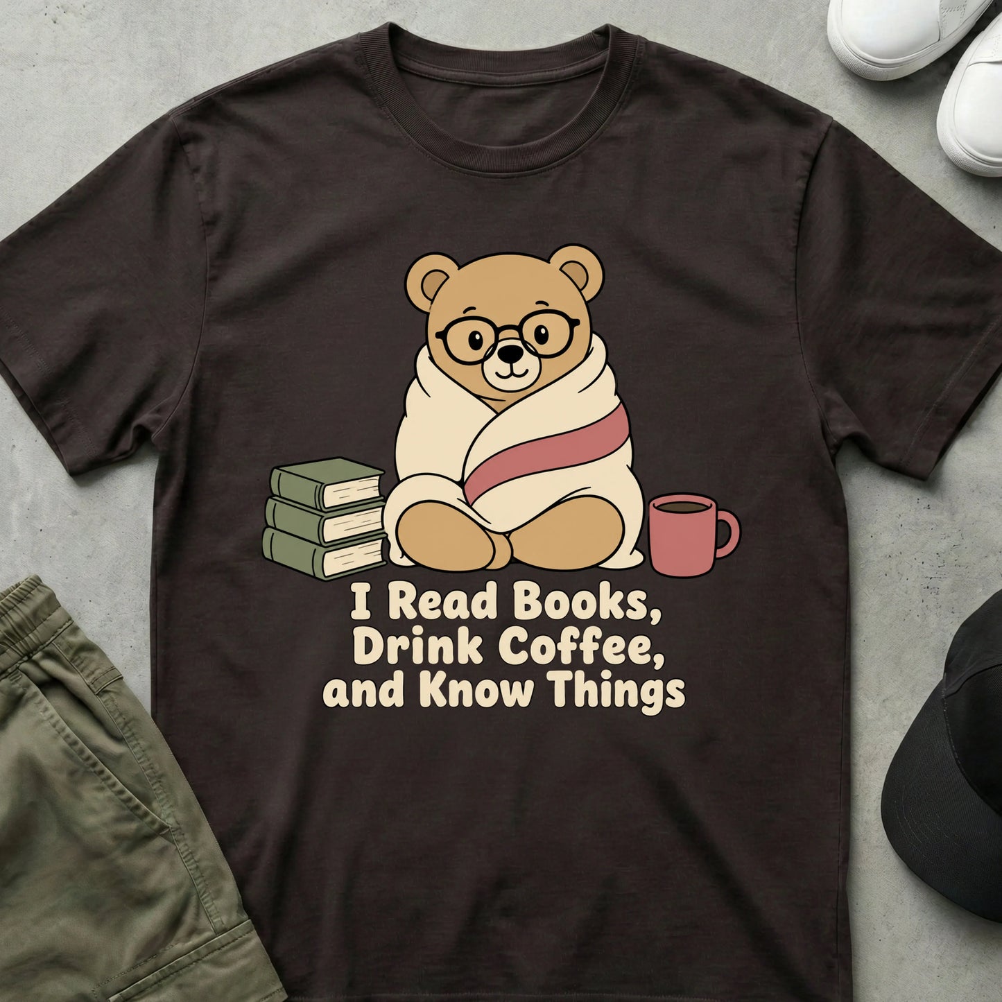 I Read Books T-Shirt Dark Chocolate
