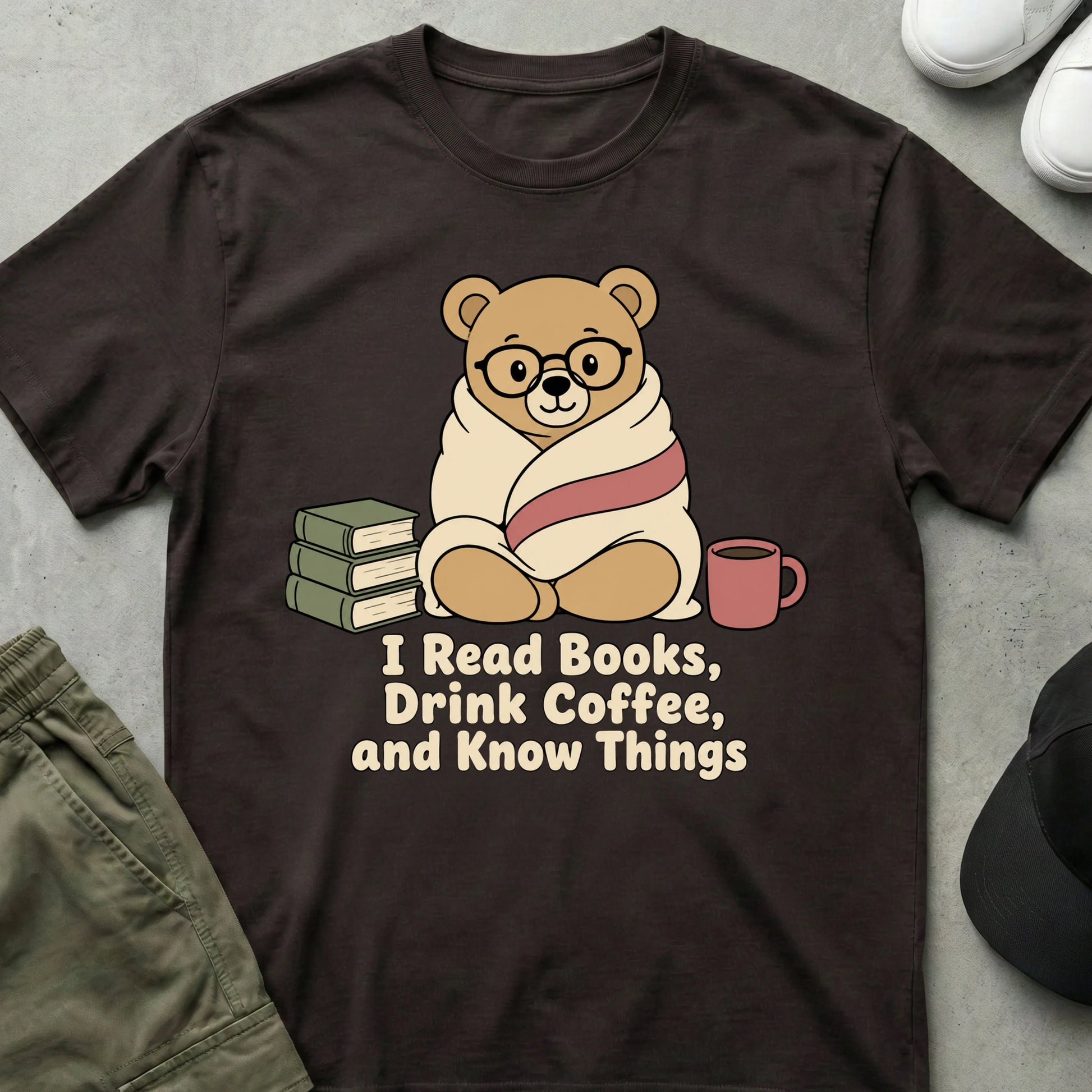 I Read Books T-Shirt Dark Chocolate