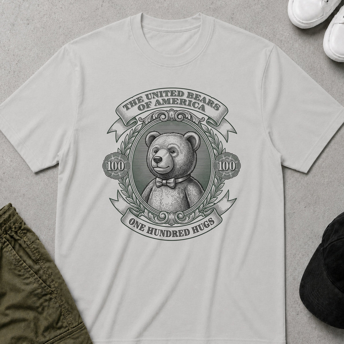 One Hundred Hugs T-Shirt Ice Grey