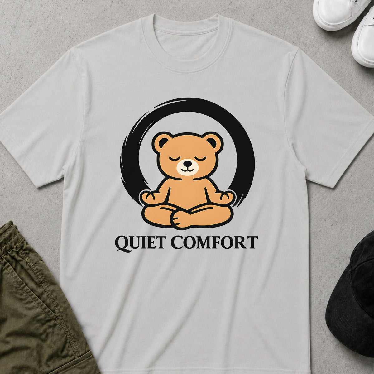 Cool Teds Teddy-Bear Still Mind T-Shirt Ice Grey / S