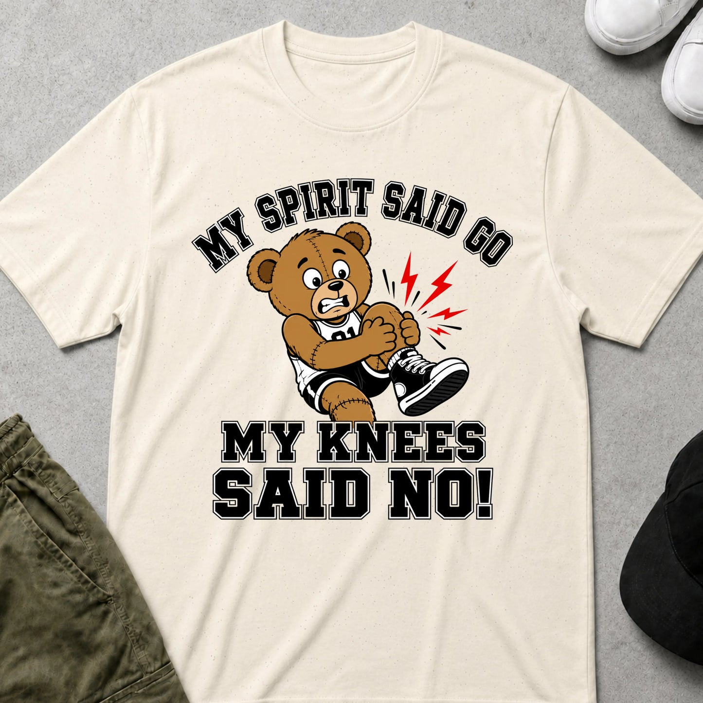 Knees Said No T-Shirt Natural
