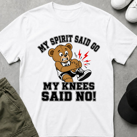 Cool Teds Teddy-Bear Knees Said No T-Shirt White / S