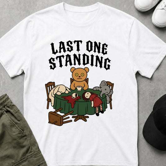 Cool Teds Teddy-Bear Last Bear Standing T-Shirt White / S