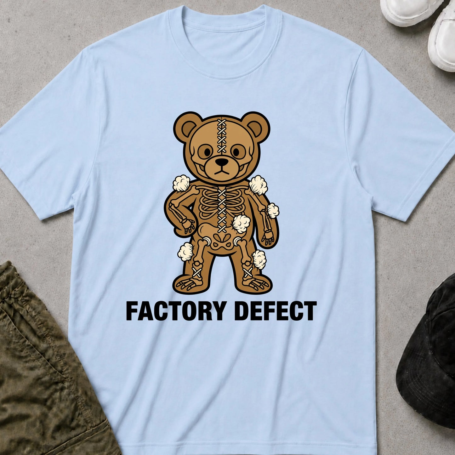 Cool Teds Teddy-Bear Lost Stuffing T-Shirt Light Blue / S