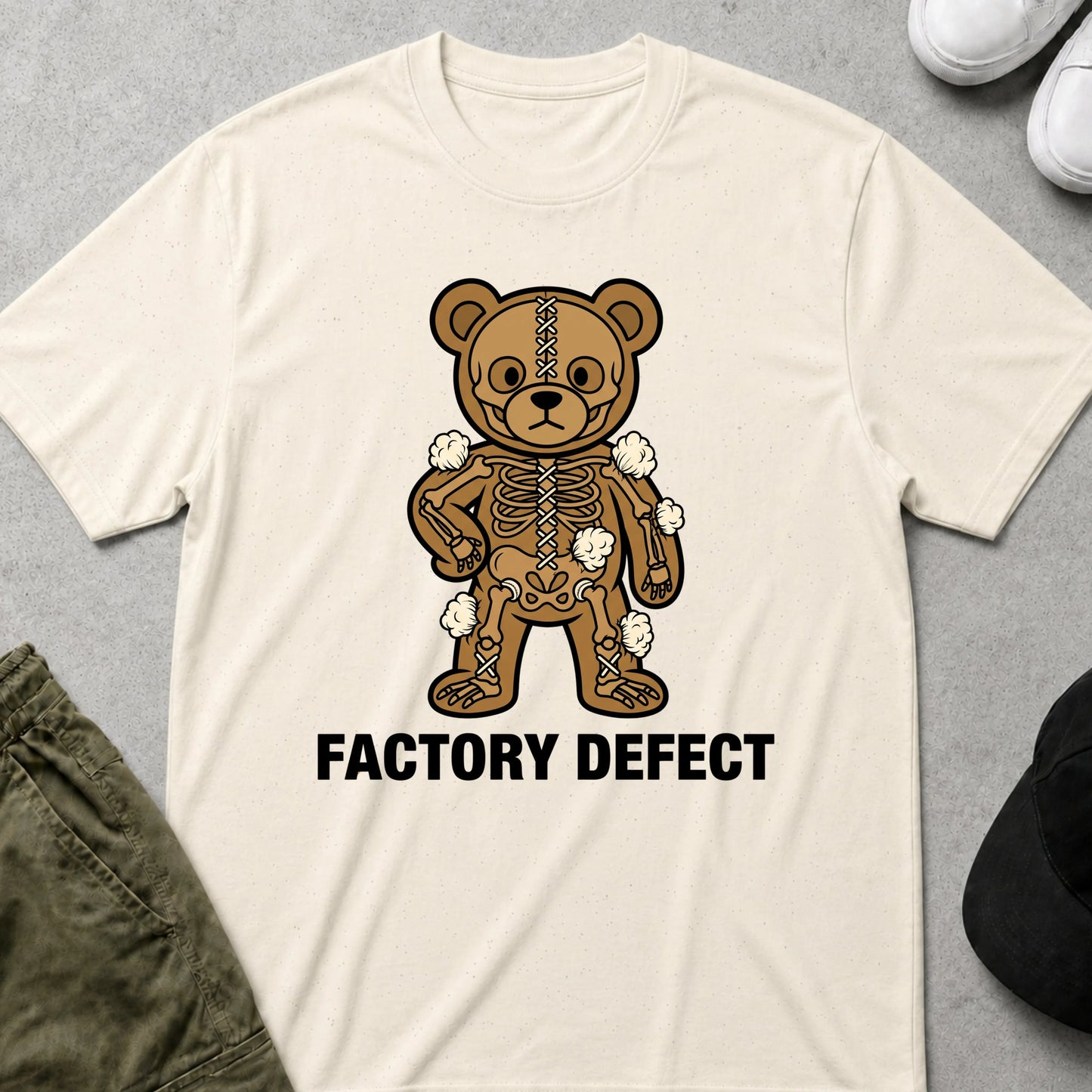 Cool Teds Teddy-Bear Lost Stuffing T-Shirt Natural / S
