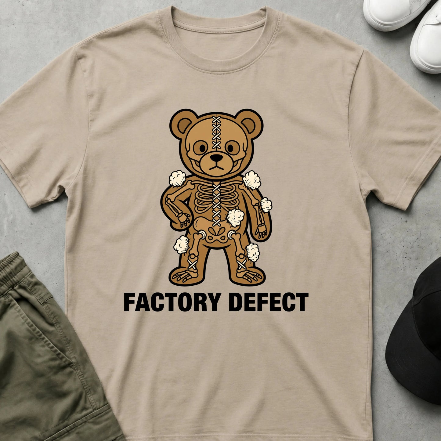 Cool Teds Teddy-Bear Lost Stuffing T-Shirt Sand / S