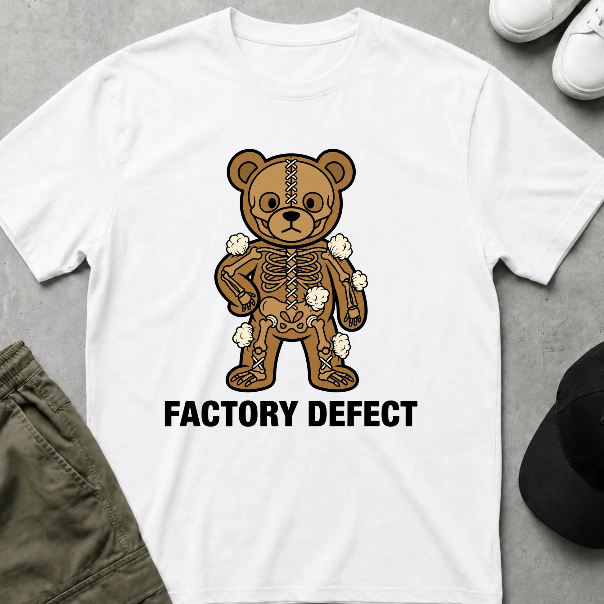 Cool Teds Teddy-Bear Lost Stuffing T-Shirt White / S