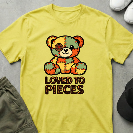 Cool Teds Teddy-Bear Loved to Pieces T-Shirt Cornsilk / S
