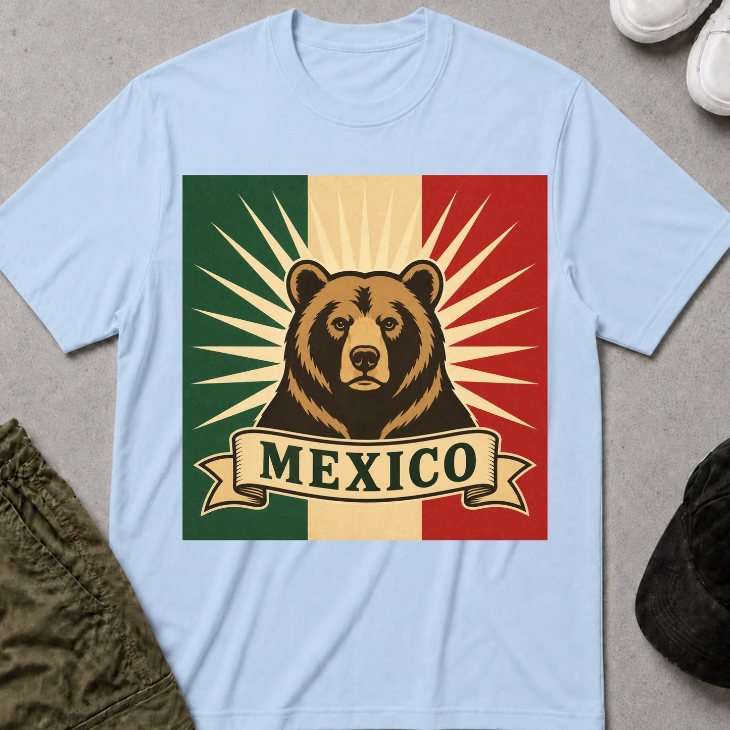 Cool Teds Teddy-Bear Mexico T-Shirt Light Blue / S