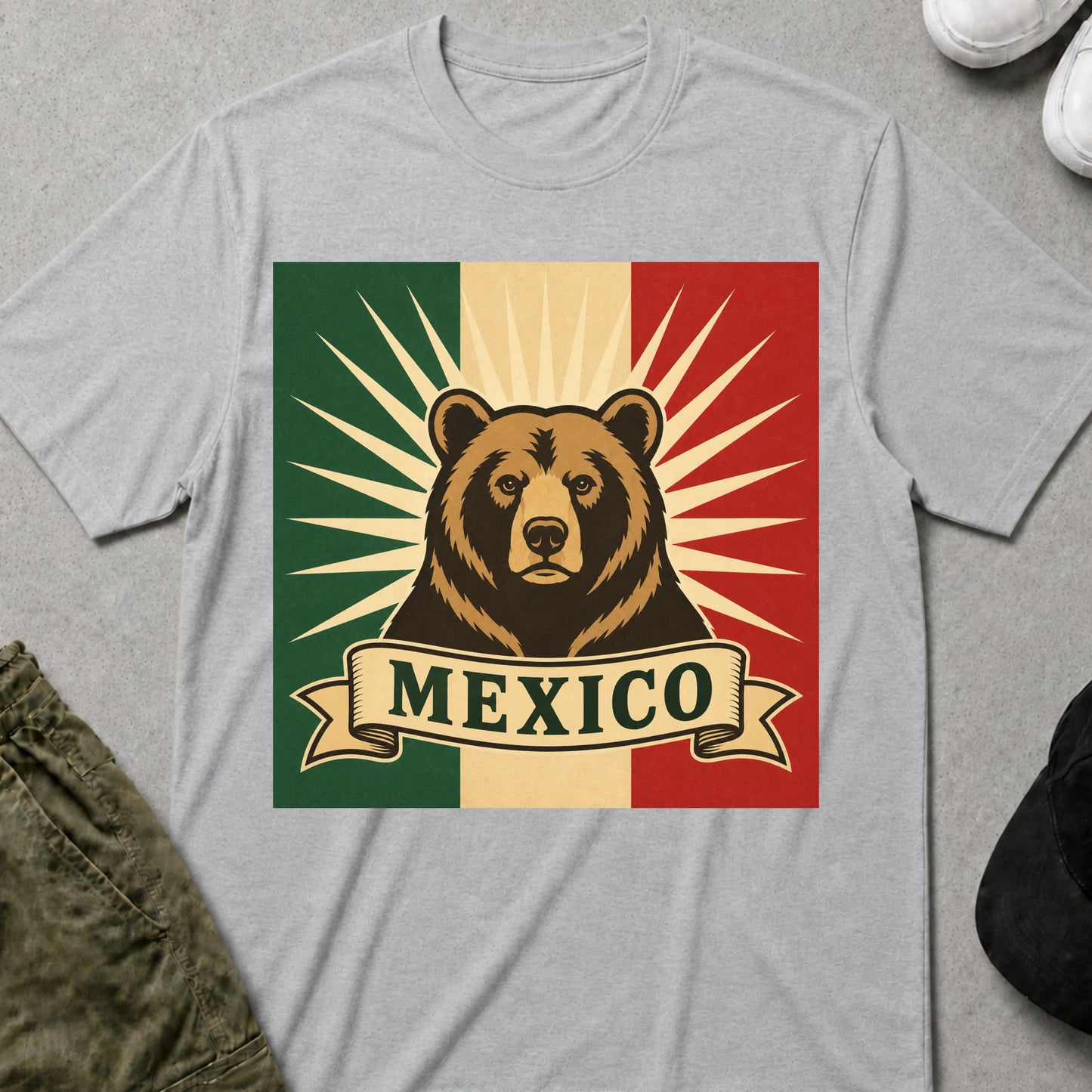 Cool Teds Teddy-Bear Mexico T-Shirt Sport Grey / S