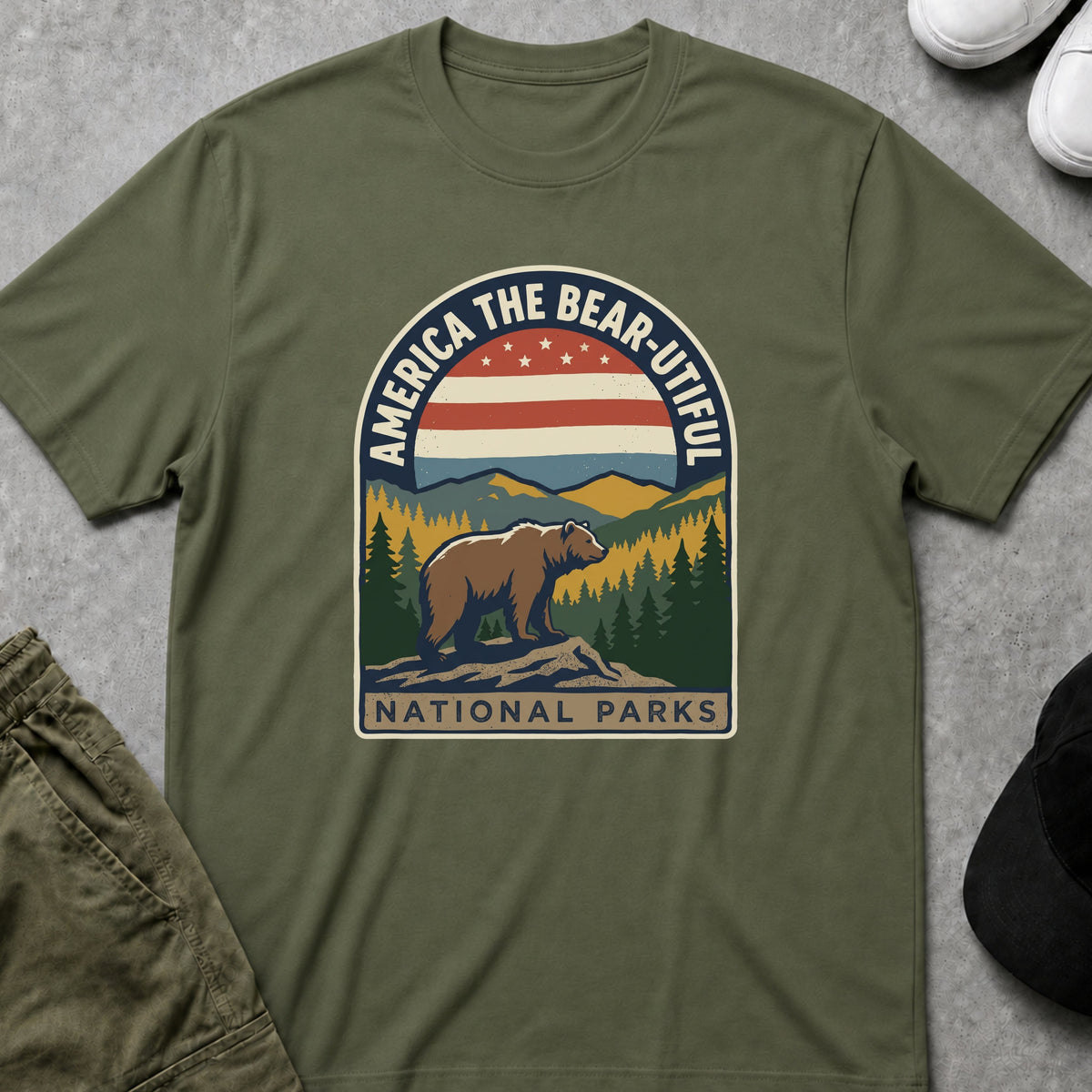National Parks T-Shirt Military Green