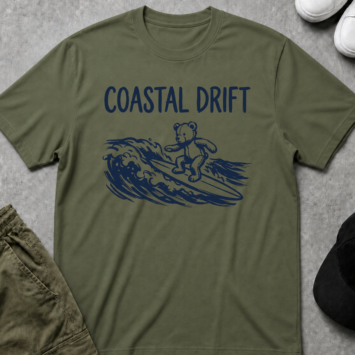 Coastal Drift T-Shirt Military Green