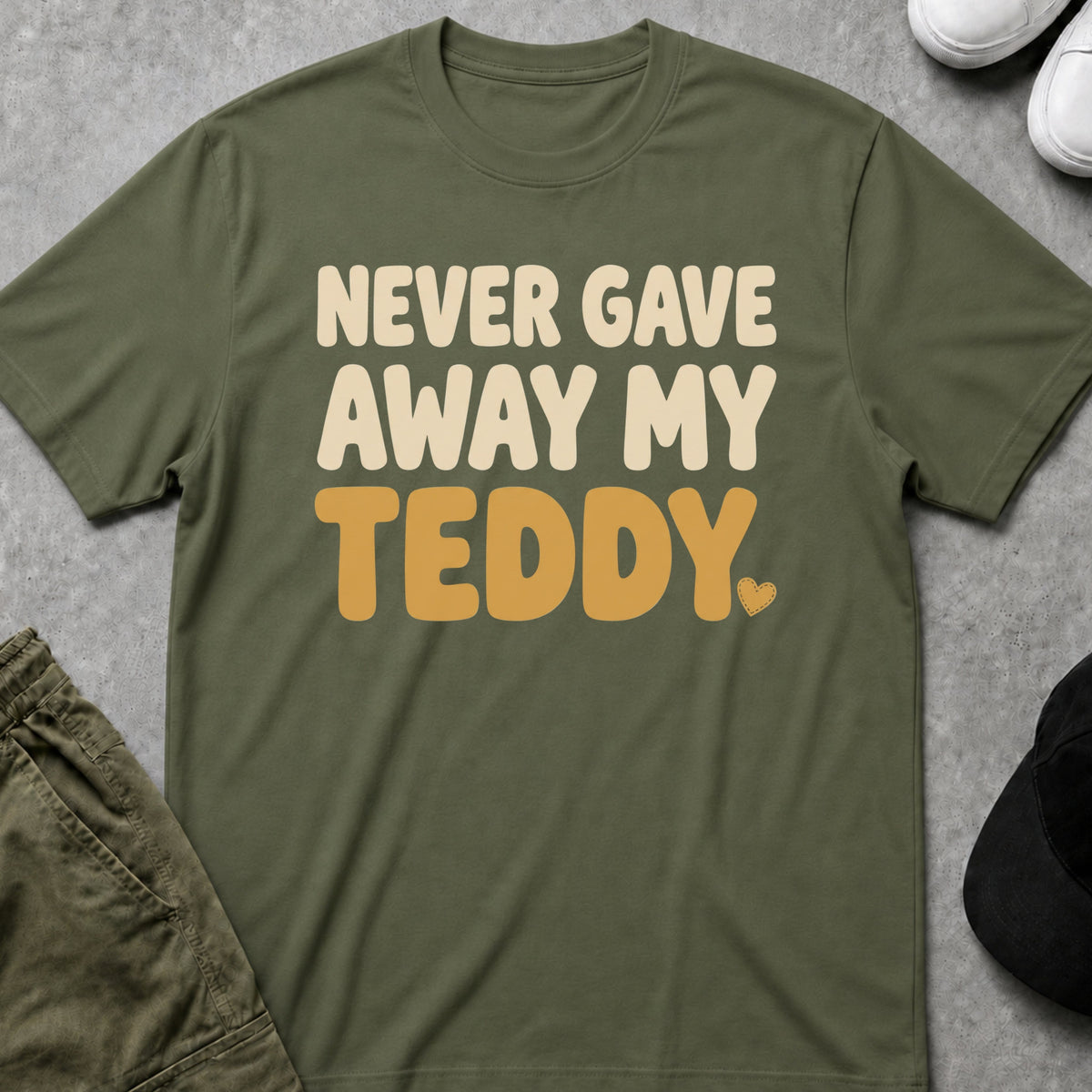 Forever Teddy T-Shirt Military Green