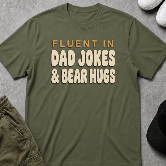 Dad Jokes T-Shirt Military Green