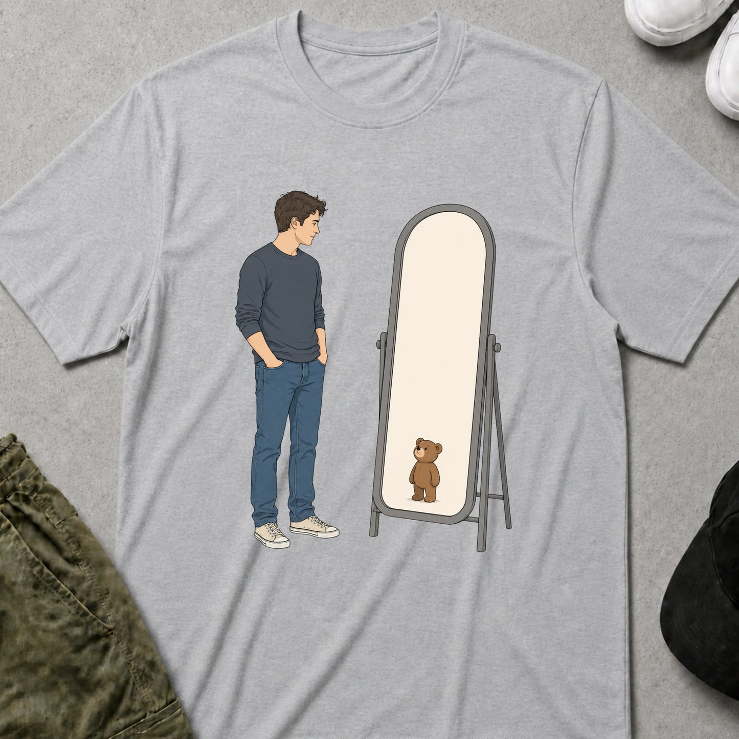 Mirror Friends T-Shirt Sport Grey