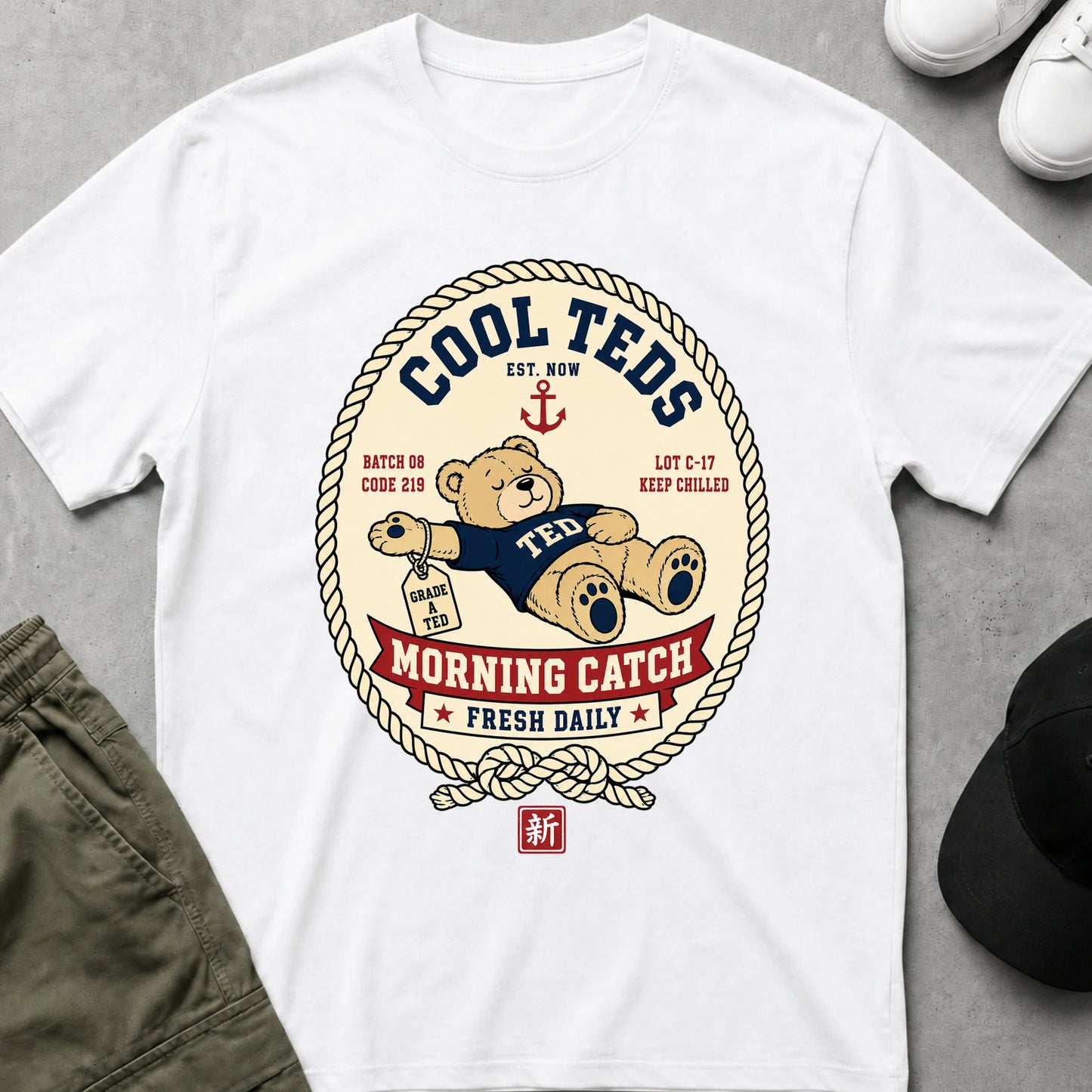 Morning Catch T-Shirt White