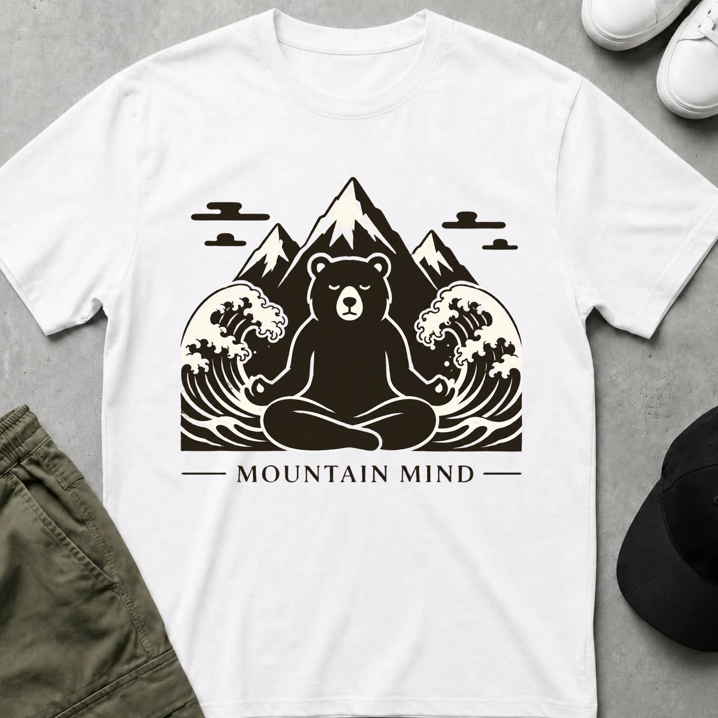 Cool Teds Teddy-Bear Mountain Mind T-Shirt White / S