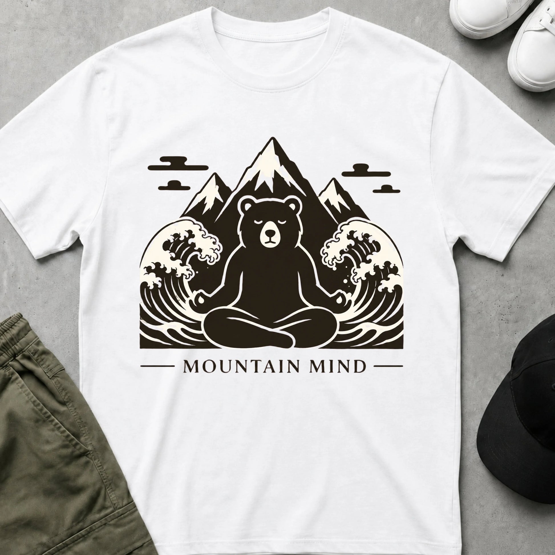 Cool Teds Teddy-Bear Mountain Mind T-Shirt White / S