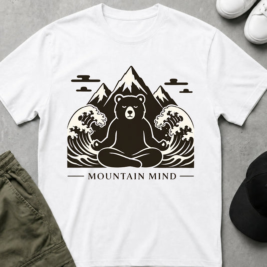 Cool Teds Teddy-Bear Mountain Mind T-Shirt White / S