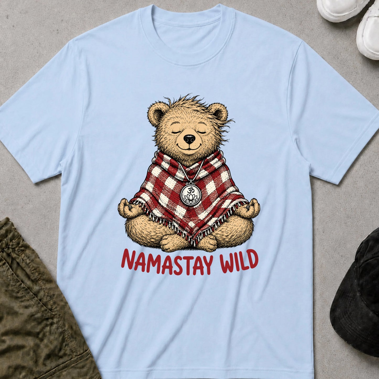 Namaste Wild T-Shirt Light Blue