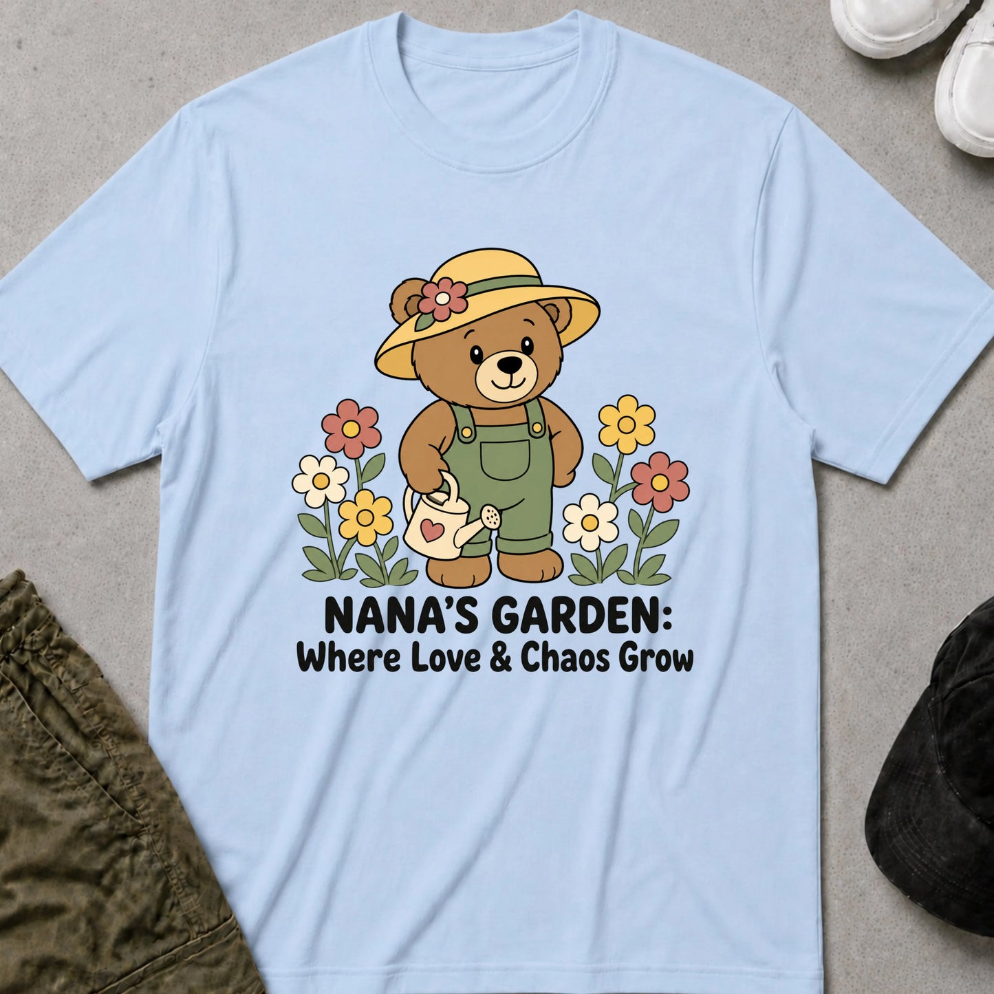 Nana's Garden T-Shirt Light Blue