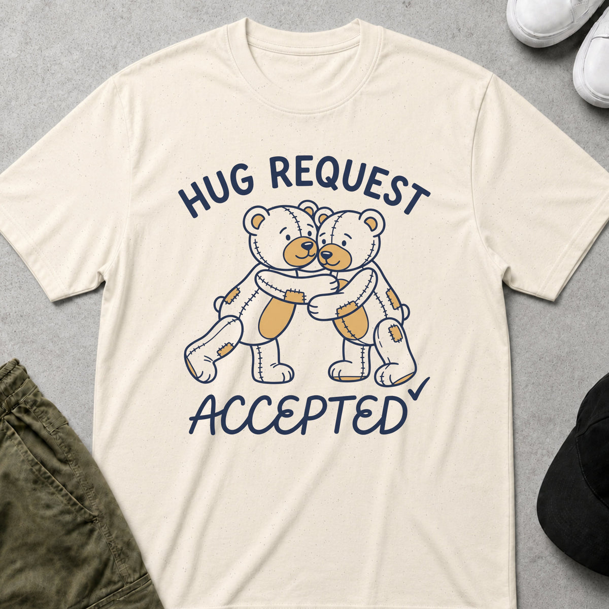 Hug Request T-Shirt Natural