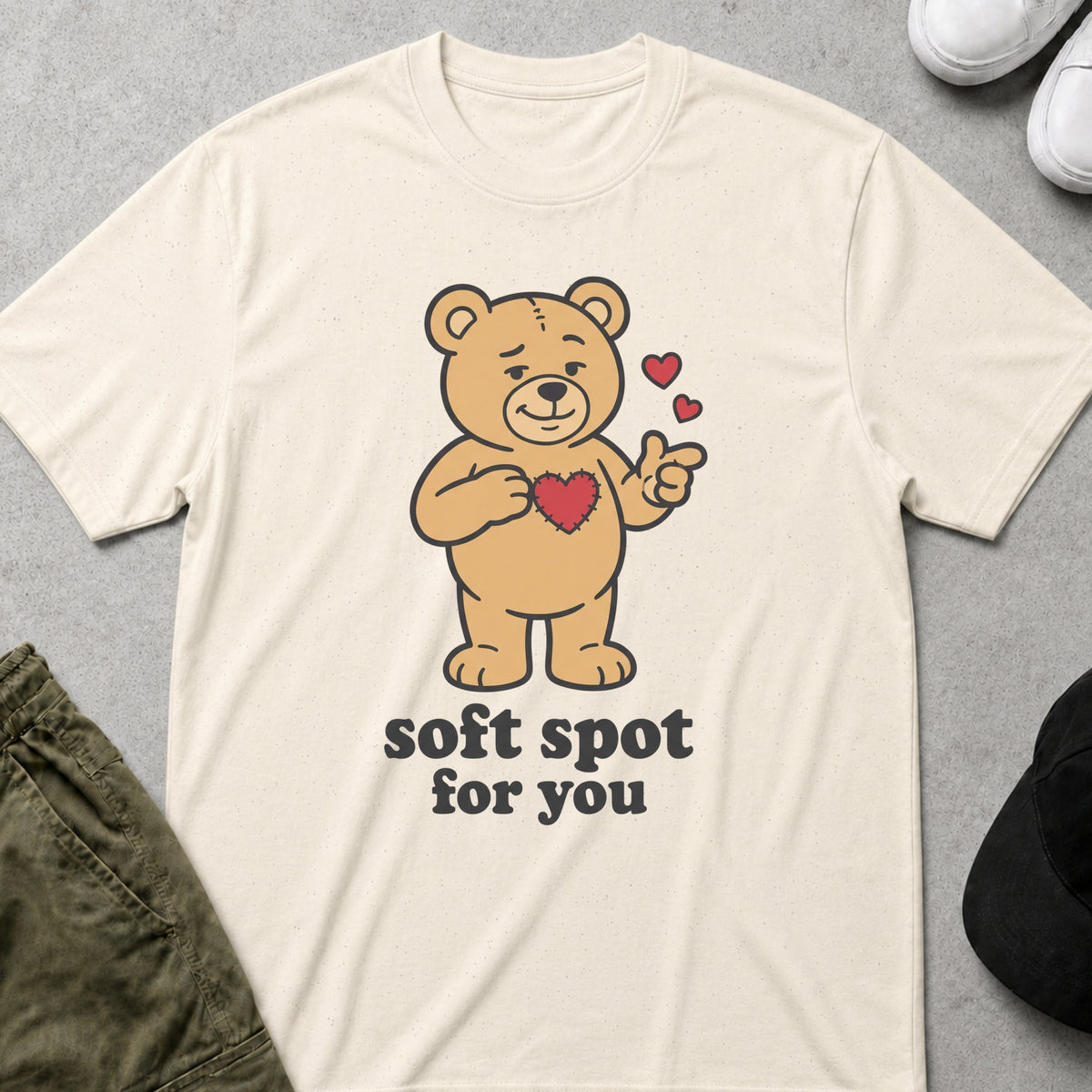 Teddy's Heart T-Shirt Natural