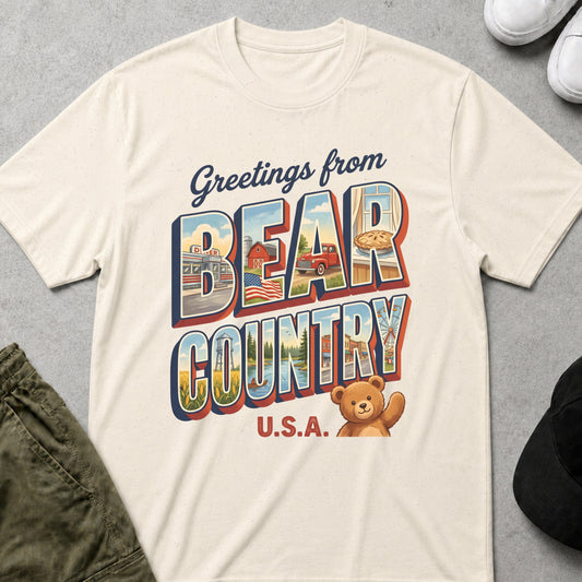 Bear Country Road T-Shirt Natural