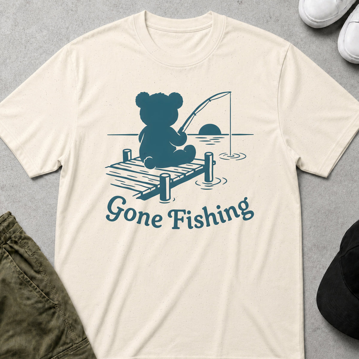Printify Teddy-Bear Teddy's Catch T-Shirt Natural / S
