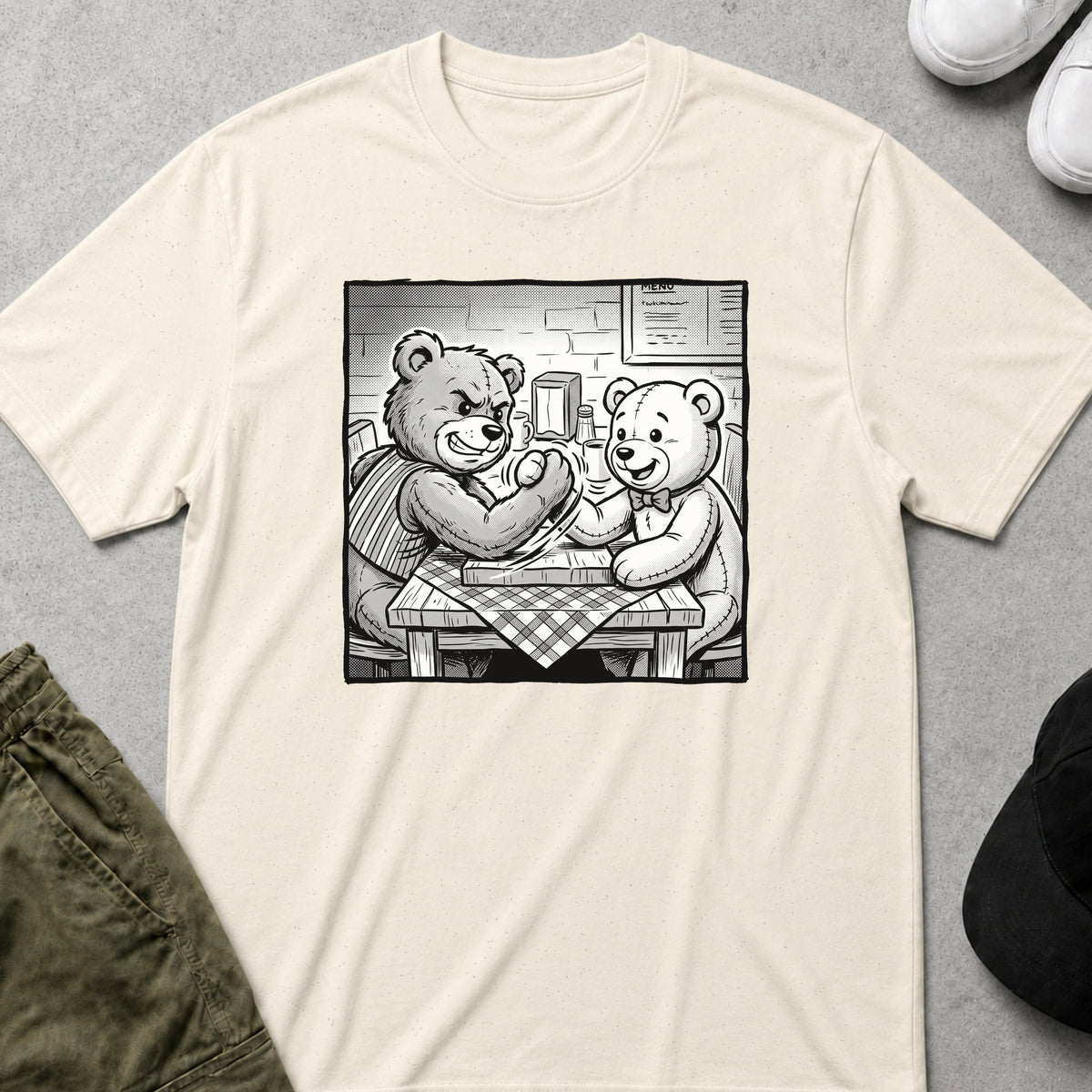 Printify Teddy-Bear Bears Lunch T-Shirt Natural / S