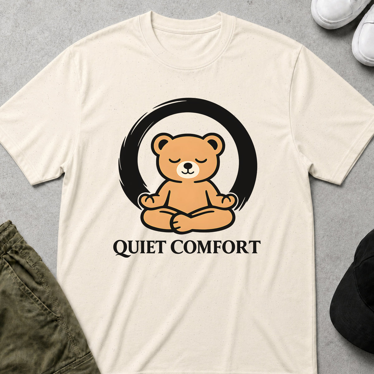 Cool Teds Teddy-Bear Still Mind T-Shirt Natural / S