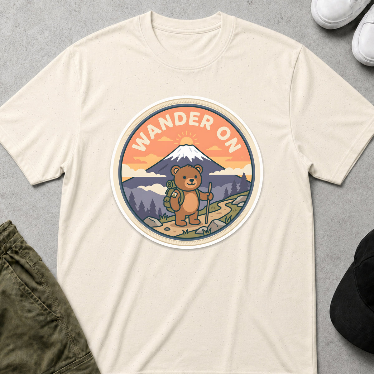 Printify Teddy-Bear Wander On T-Shirt Natural / S