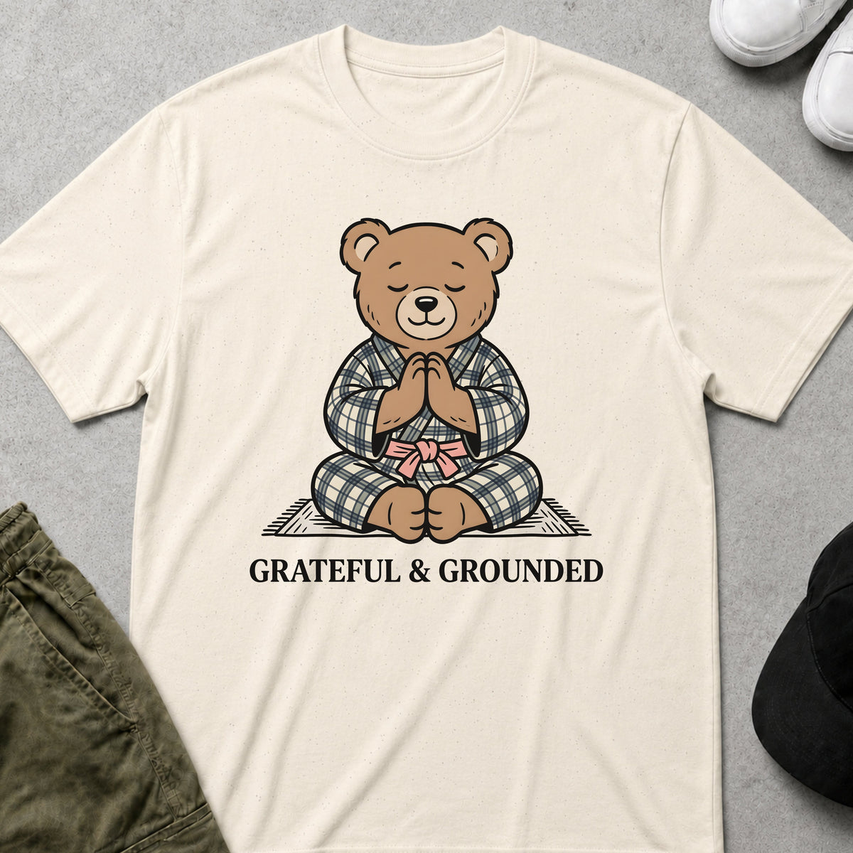Cool Teds Teddy-Bear Grounded Bear T-Shirt Natural / S