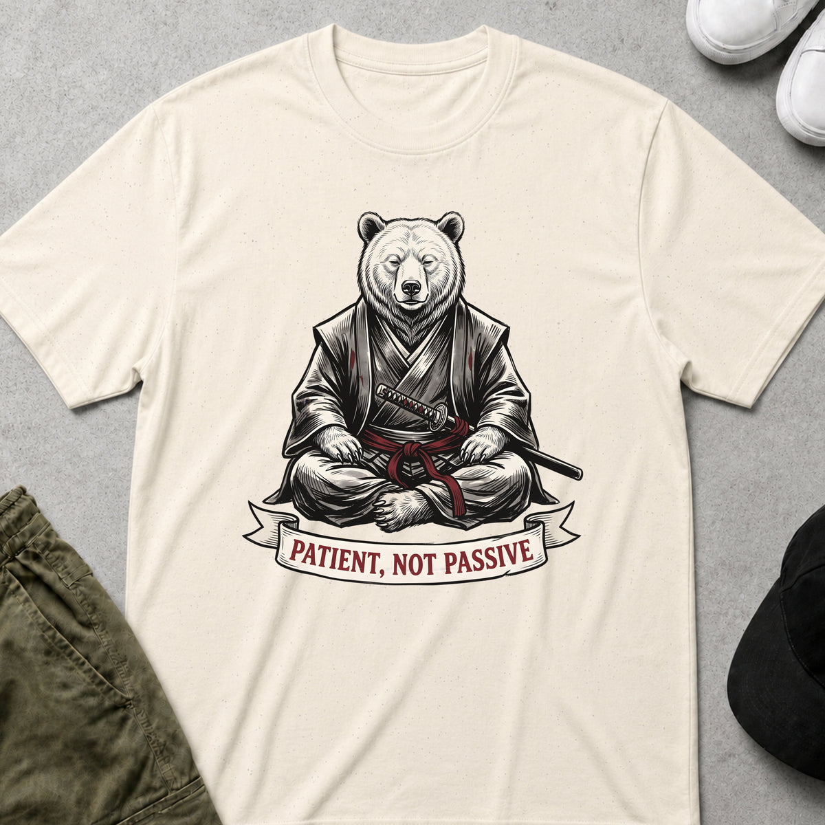 Cool Teds Teddy-Bear Patient Not Passive T-Shirt Natural / S